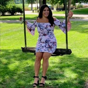 Off the should sheath dress